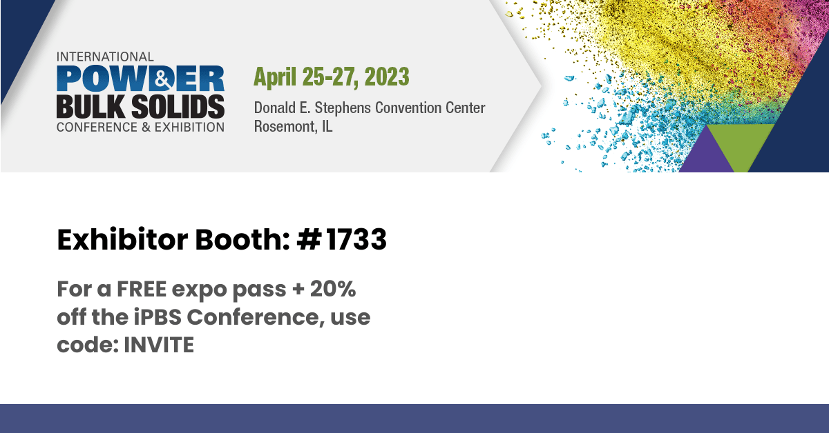 International Powder & Bulk Solids Conference & Exhibit - Booth 1733